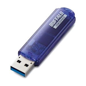 【ポイント5倍！】 バッファロー USB3.0対応 USBメモリー スタンダードモデル 64GB ブルー RUF3-C64GA-BL