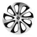 【タイムSALE ポイント5倍】 SPARCO CORSA ホイールカバー 15インチ シルバー/ブラック SPC1573SVBK_J
