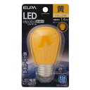 （まとめ） ELPA LED装飾電球 サイン球形 E26 イエロー LDS1Y-G-G903 【×5セット】