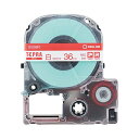  (まとめ) キングジム テプラ PRO テープカートリッジ 36mm 白／赤文字 SS36R 1個 