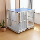 【7/20 P9倍】 ドッグケージ 犬用品 アルミ製 アルペット AL-P86 移動可能 キャスター付き 受け皿付き ペット用品 ペットグッズ 組立品(代引不可)