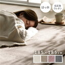 【タイムSALE ポイント5倍】 ラグ マット 絨毯 約185×185cm 正方形 ベージュ 洗える 撥水加工 ホットカーペット対応 床暖房対応 低反発 防音(...