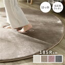 【タイムSALE ポイント5倍】 ラグ マット 絨毯 約185cm 円形 ベージュ 洗える ウォッシャブル 撥水加工 はっ水加工 ホットカーペット対応 床暖房対...