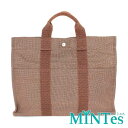 Hermes エルメス エールライン トート MM トートバッグ ブラウン キャンバス デイリー 通勤通学 シンプル 人気 定番 【中古】
