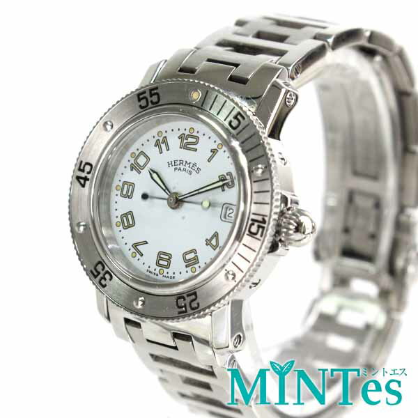 Hermes エルメス クリッパー ダイバー デイト レディース腕時計 CL5.210 クォーツ ホ ...