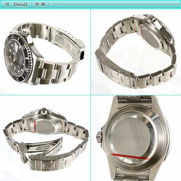 Rolex ロレックス サブマリーナ デイト メンズ腕時計 16610 オートマチック ブラック シルバー SS デイリー 通勤通学 高級 【中古】