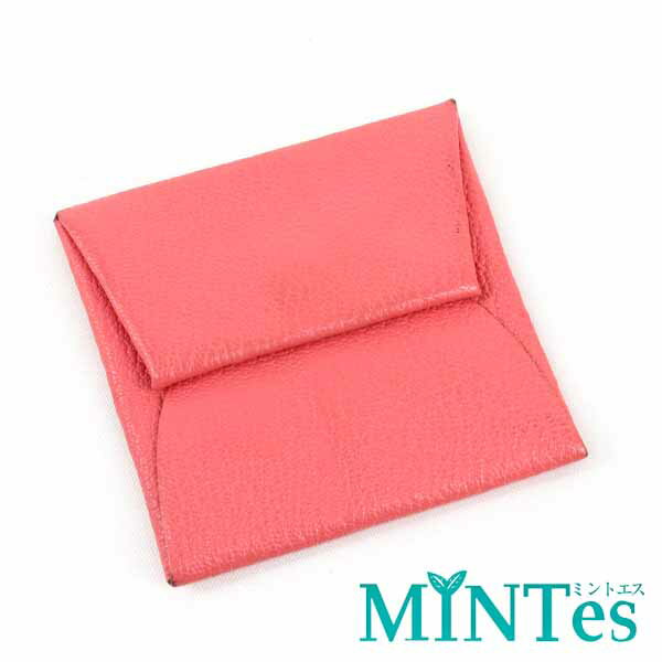 樂天商城 - Hermes エルメス バスティア コインケース ピンク系 レザー 財布 スタイリッシュ デイリー コンパクト 小銭入れ 小物入れ 【中古】