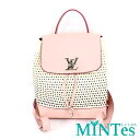 Louis Vuitton ルイヴィトン ロックミー バックパック リュックサック M54577 アイボリー ピンク レザー 【中古】