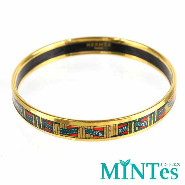樂天商城 - Hermes エルメス エマイユ PM バングル マルチカラー メタル アクセント アクセサリー ワンポイント ブレスレット 【中古】
