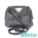 Bottega Veneta ボッテガヴェネタ トライアングル ポイント スモール ショルダーバッグ 658476 ブラック レザー ポシェット 【中古】