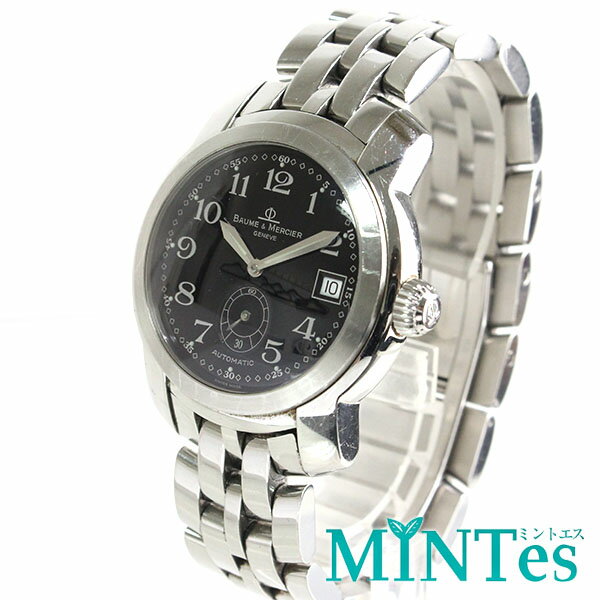 Rakuten - Baume＆Mercier ボーム＆メルシエ ケープランド メンズ腕時計 MV045221 オートマチック 黒文字盤 シルバー SS スタイリッシュ 【中古】
