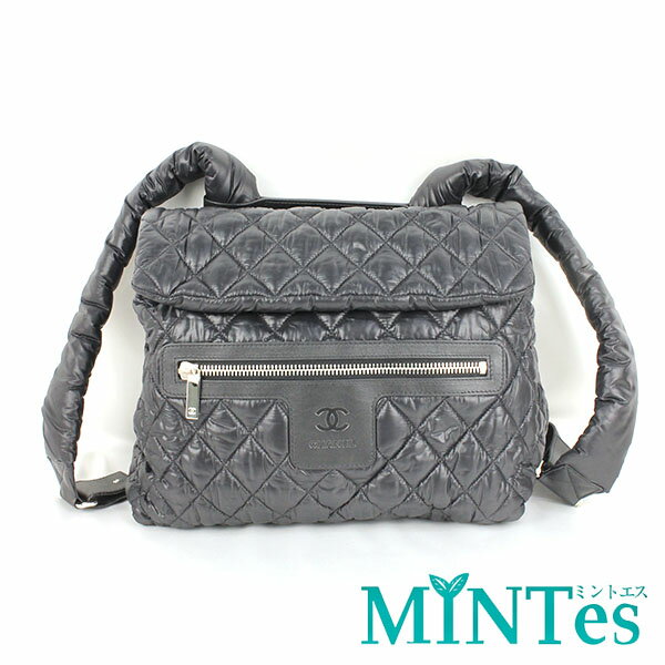 乐天商城 - Chanel シャネル コココクーン 2WAY リュックサック A47094 ブラック ナイロン バッグ デイリー 小旅行 スタイリッシュ 【中古】