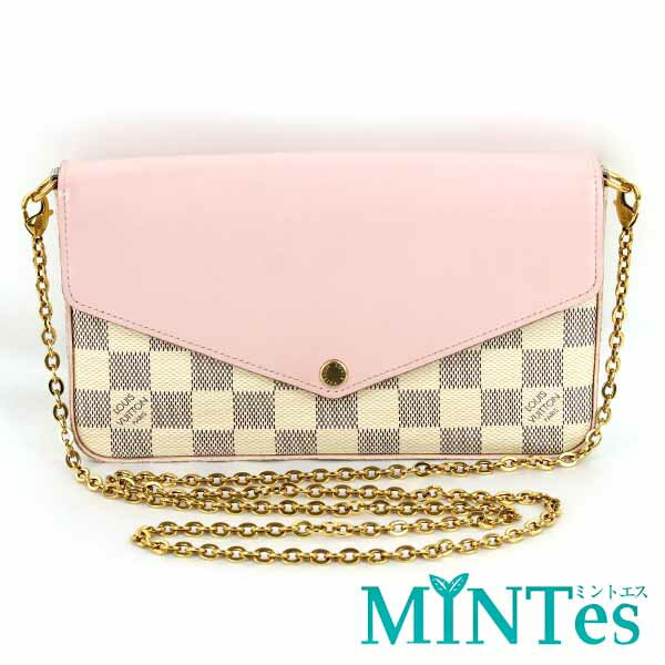 樂天商城 - Louis Vuitton ルイヴィトン ダミエアズール ポシェット フェリシー ショルダーバッグ N63106 ローズバレリーヌ ダミエアズールキャンバス 【中古】