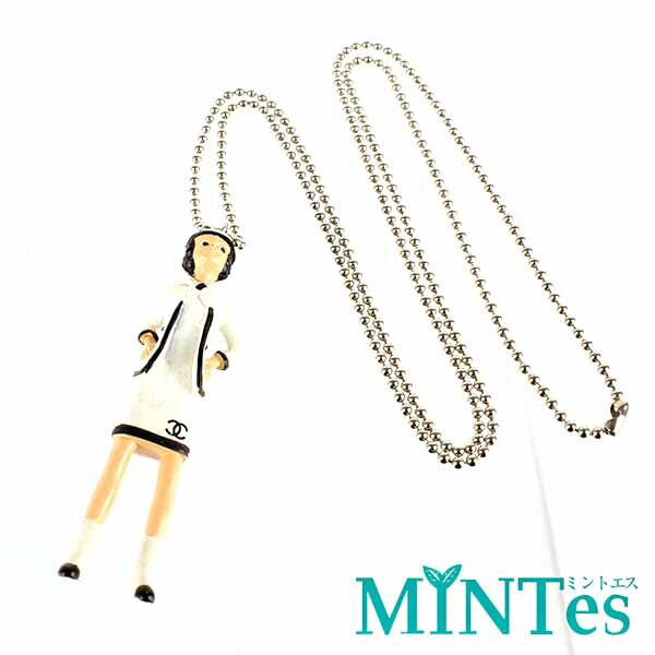 Rakuten - Chanel シャネル マドモアゼル フィギュア ネックレス シルバー メタル アクセサリー デイリー 人形 キュート 【中古】