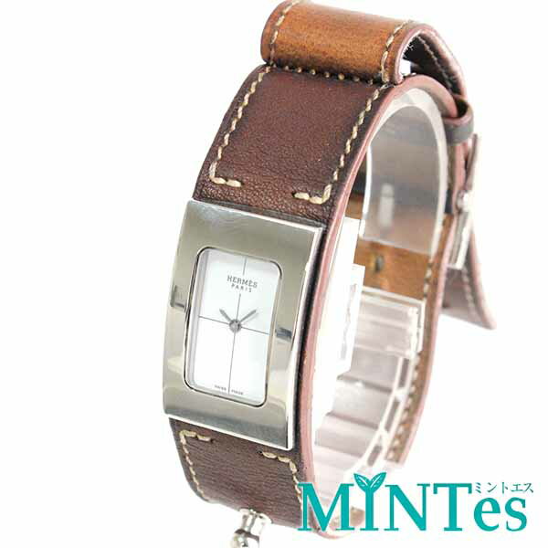 樂天商城 - Hermes エルメス シェルシュミディ レディース腕時計 クォーツ ブラウン シルバー金具 SS レザー スタイリッシュ 【中古】