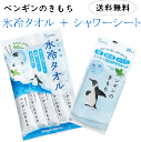 【訳あり:個数限定10%OFF】【ネコポスで送料無料】ペンギンのきもち 氷冷タオル + シャワーシートセット 1000円ポッキリ