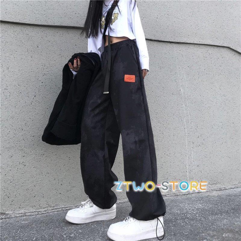 樂天商城 - ヒップホップ 運動パンツ ストレートパンツ レディース 原宿風 ズボン ダンスウェア HIPHOP ステージ 公演服 カジュアル ゆったり ストリート風 春夏秋