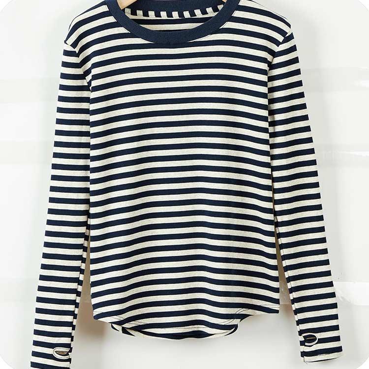 tシャツ レディース 長袖 カットソー ロンt ボーダー 春秋冬 クルーネック 長袖tシャツ 綿混 トップス キレイめ カジュアル インナー