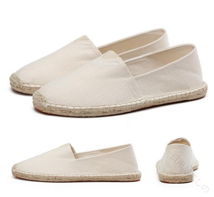 エスパドリーユ スリッポン レディース メンズ ジュート巻き スニーカー 靴 お揃い コーデ リンクコーデ ペタンコ ブラック 黒 グレー ベージュ カーキ 22.5cm?27.5cm 父の日 プレゼント おしゃれで軽量な春夏対応シューズ 男女兼用のカジュアル靴