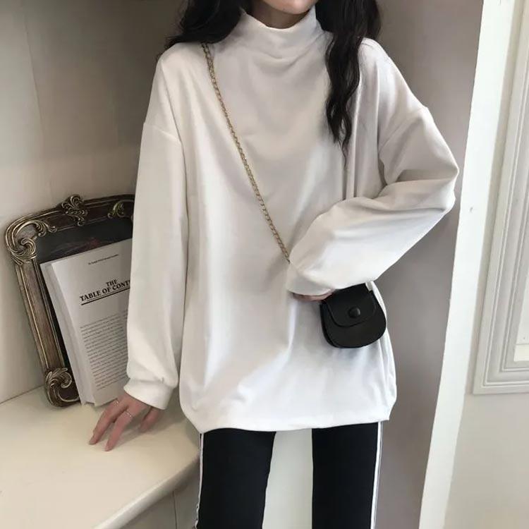 裏起毛 カットソー レディース 長袖Tシャツ ボアパーカー タートルネック 裏起毛 ...