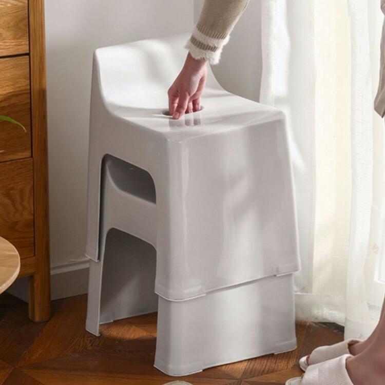 バスチェア 座面30cm おしゃれ 風呂いす 風呂椅子 30cm 40cm バススツール 背もたれ 背もたれ付き ふろいす 風呂イス 高級感 グレー 白 ホワイト 清潔感 シンプル 防滑 滑り止め付き mintmode-10082218 ミントモード サンプル画像3
