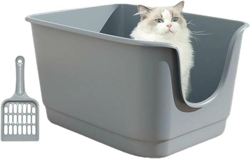 猫トイレ大きな猫のトイレ猫用トイレ本体ネコトイレ大容量砂飛び散ら防止猫トイレ6...