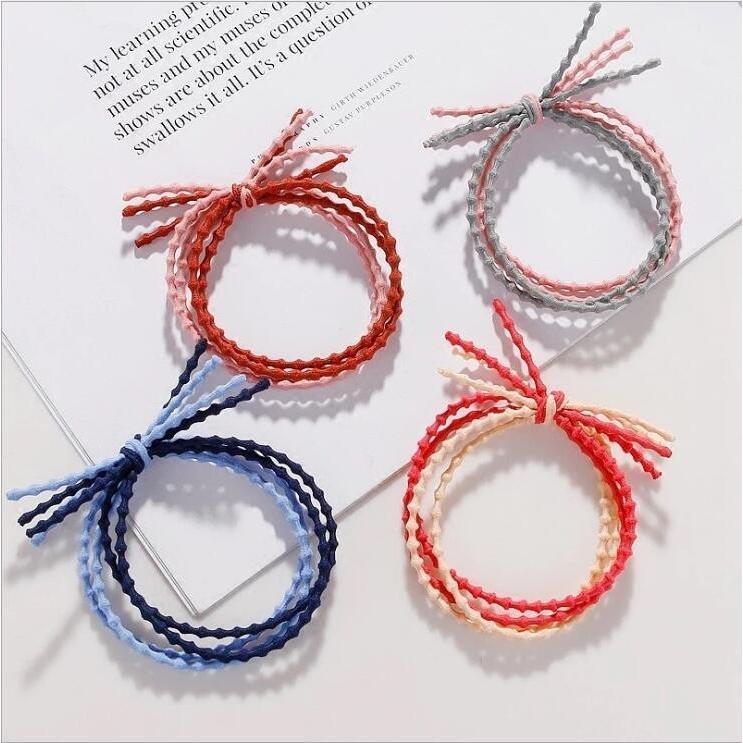 ヘアゴム　4連バイカラーぷくぷくヘアゴム プチプラ　かわいい　大人　お出かけ　アクセ　 20代 30代 4..