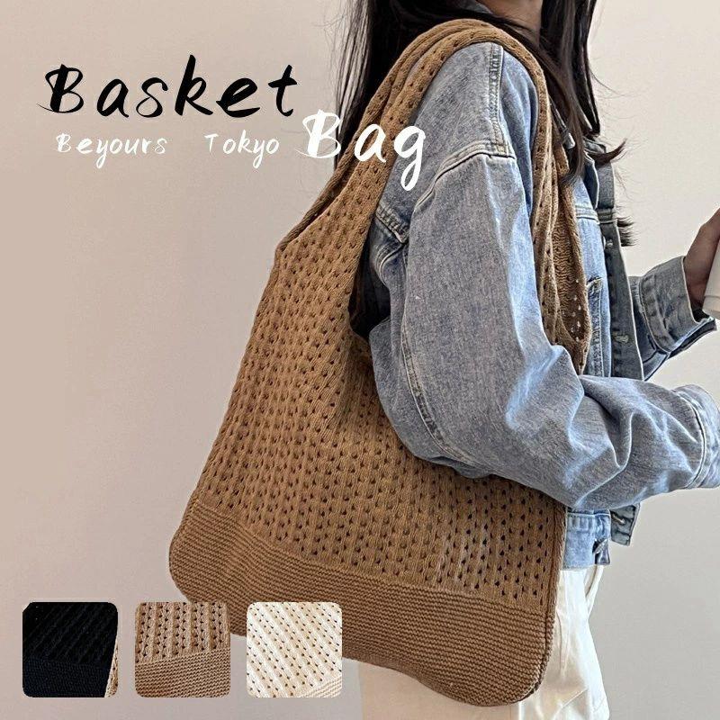 Handbag Type - スマートフォン レディース 鞄 手編み A4 かわいい 肩掛け 春 かごバッグ 小物入れ 手提げ 雑貨 おしゃれ 軽い 大きめ バッグ 夏
