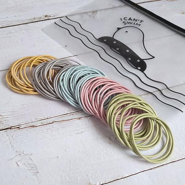 ヘアゴム　ケース入りヘアゴム大容量セット　ブラックorカラフル　 プチプラ　かわいい　大人　お出かけ　業務用　おとな　レディース(4.0)