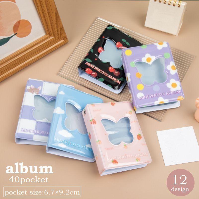 アルバム フォトホルダー ポケット式 40枚 ミニサイズ コンパクト トレカ 写真 チェキ 収納 ファイル コレクトブック かわいい おしゃれ