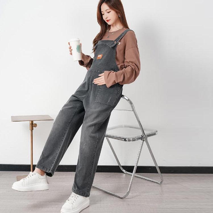 デニムサロペット マタニティ デニム サロペット ストレッチ ウェスト調整可 パンツ レディース ボトムス オールインワン オーバーオール マタニティ