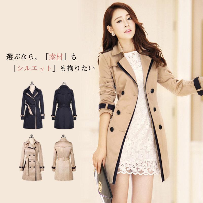 トレンチコート レディース ライトコート 春 秋冬 スプリングコート アウター フード付き バックタック入り 体型カバー おしゃれ ファッション