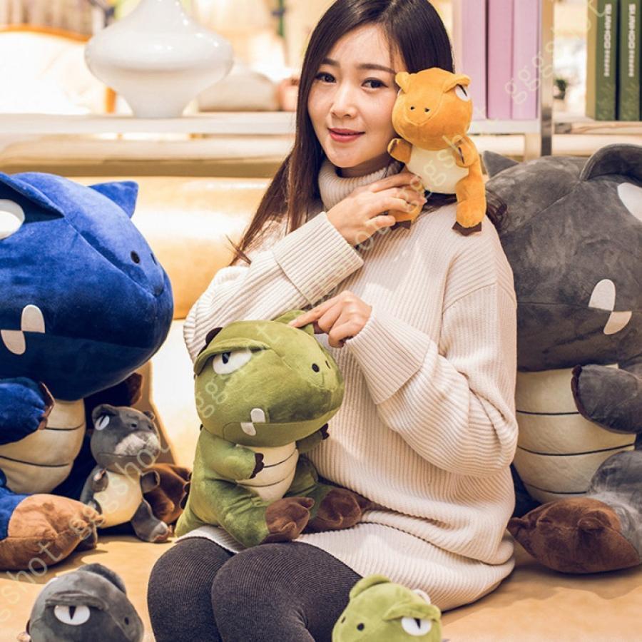 Rakuten - 恐竜 おもちゃ 恐龍 ぬいぐるみ 抱き枕 抱っこクッション 添い寝 赤ちゃん 子供 お誕生日 プレゼント 飾り物 置物 高弾力 多機能 洗える 可愛い 手を温める