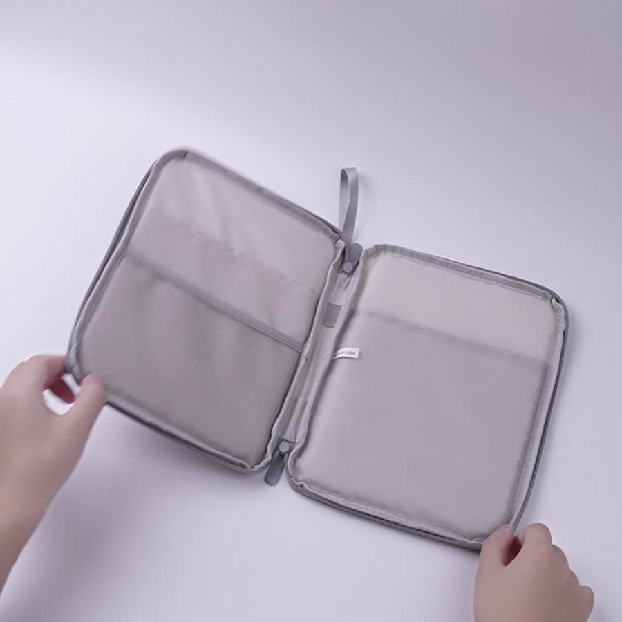 タブレットケース iPadケース ガジェットケース 手提げ 内ポケット メッシュ ペン 文房具入れ 書類入れ ケーブル収納 保護 傷防止 防水 持ち運 mintmode-10043007 ミントモード サンプル画像2