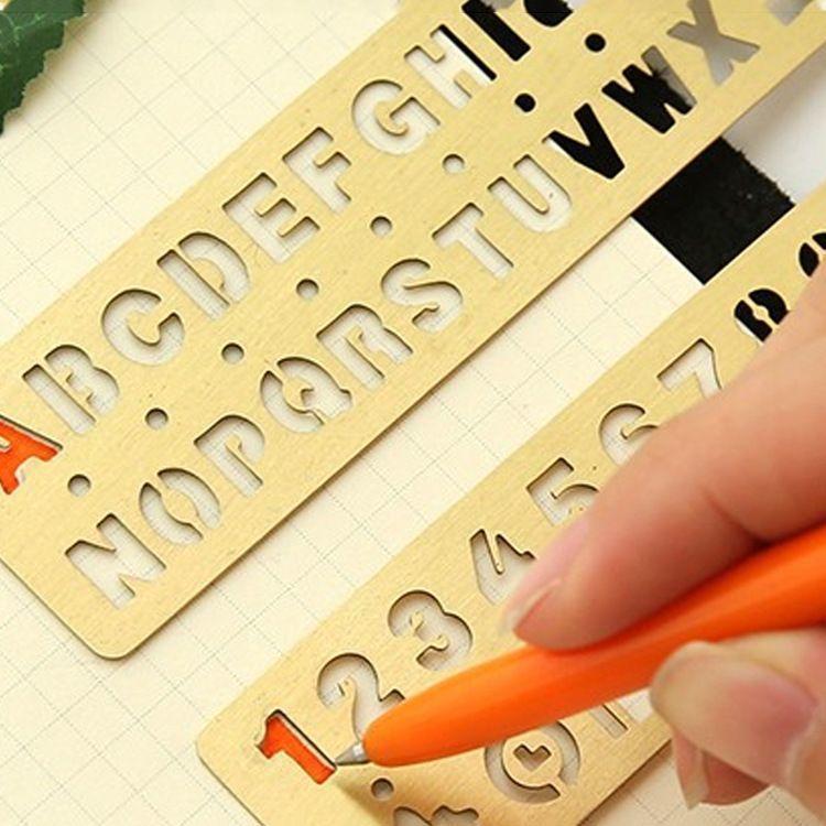 しおり ブックマーク ブックマーカー 栞 テンプレート ゴールドカラー アルファベット 数字 写し書き 透かし模様 金属製 文房具 雑貨 おしゃれ