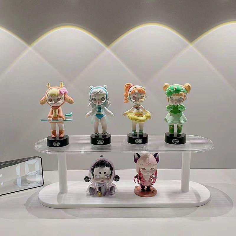 ミントモードの卓上ラック シェルフ 飾り棚 2段 デスクラック コレクションラック ディスプレイ 小物置き 置き物 化粧品 机上 デスク上 インテリア シンプル お｜アングル2