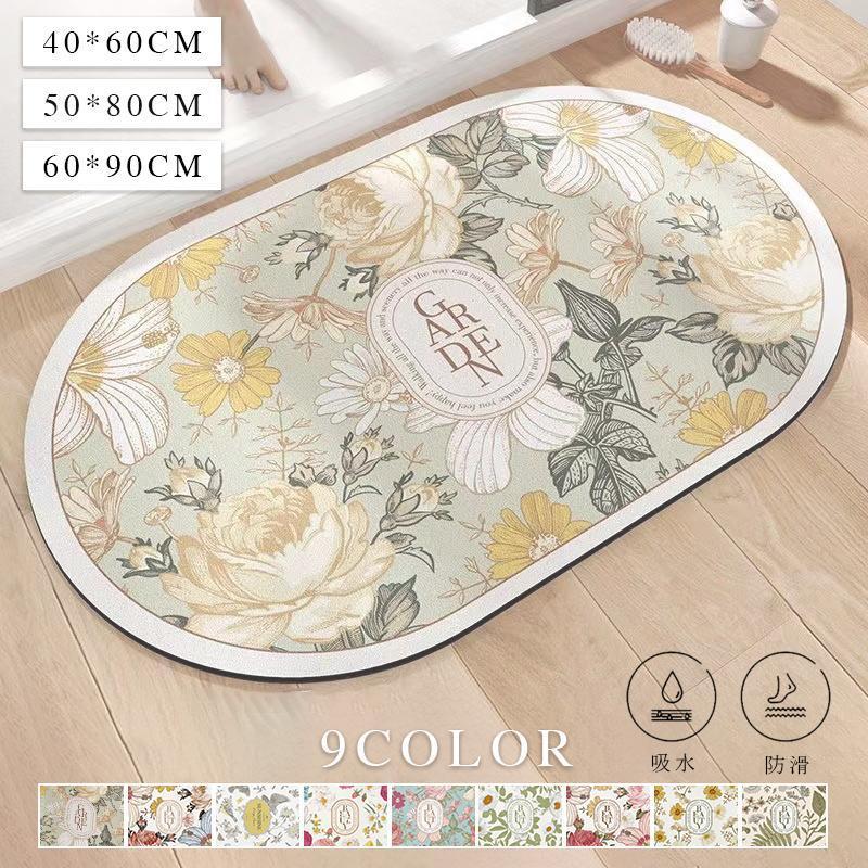 乐天商城 - バスマット ソフト 約40×60cm 約50*80cm 約60*90cm やわらか 速乾 吸水 洗える 足拭き 無地 お風呂 マット お手入れ簡単 収納 浴室