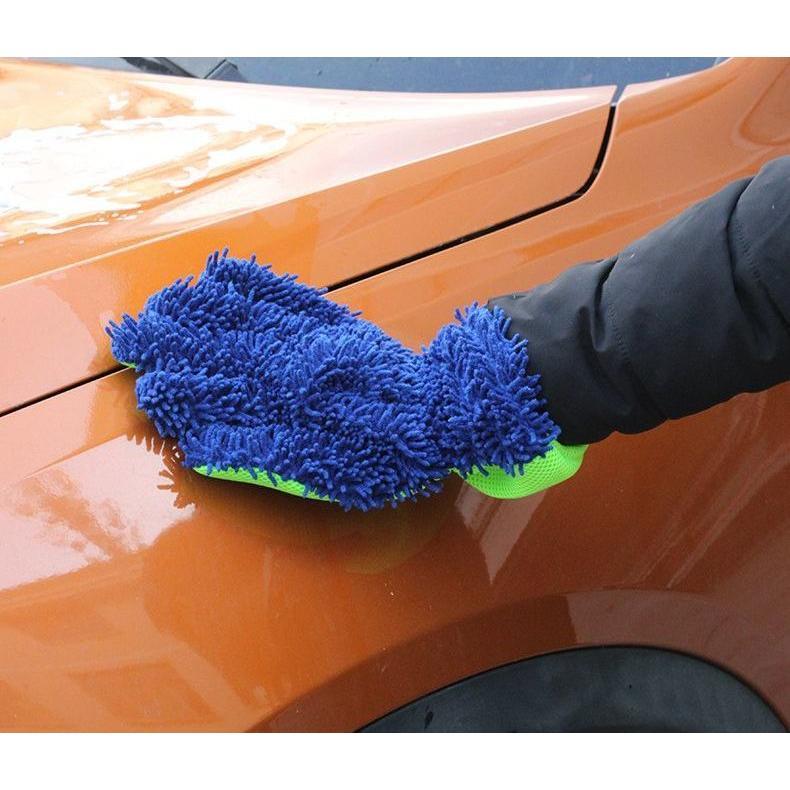 掃除 洗車 グローブ 手袋 1個 5本指 ふき取り 隙間 スポンジ クロス タオル ホイー...