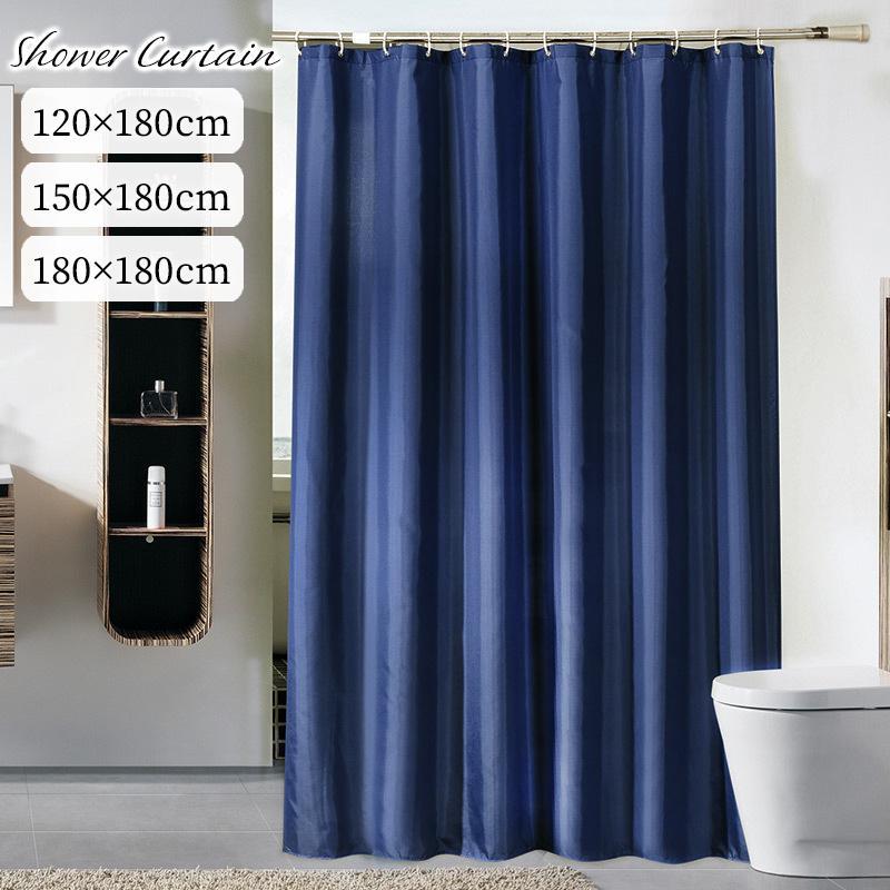 シャワーカーテン バスカーテン 高さ180cm 幅120cm 幅150cm 幅180cm 無地 単色 ユニットバス 浴室 バスルーム お風呂 洗面所