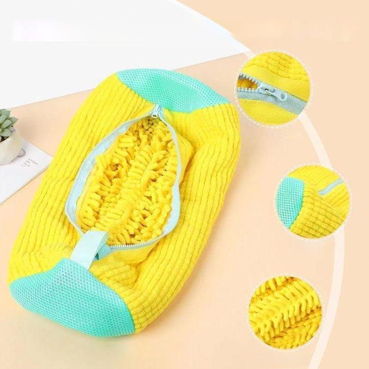 靴用 洗濯ネット 2枚入り 靴用 靴洗濯ネット スニーカー 靴洗いネット 家庭用 上履き 洗濯機 洗濯用品 丸洗いOK 運動靴 シューズ洗い 大型 ド 3