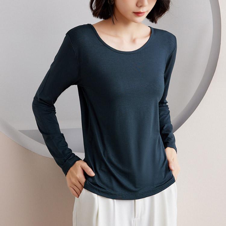 インナー 秋冬 ロングTシャツ トップス レディース 長袖 カットソー クルーネック ...