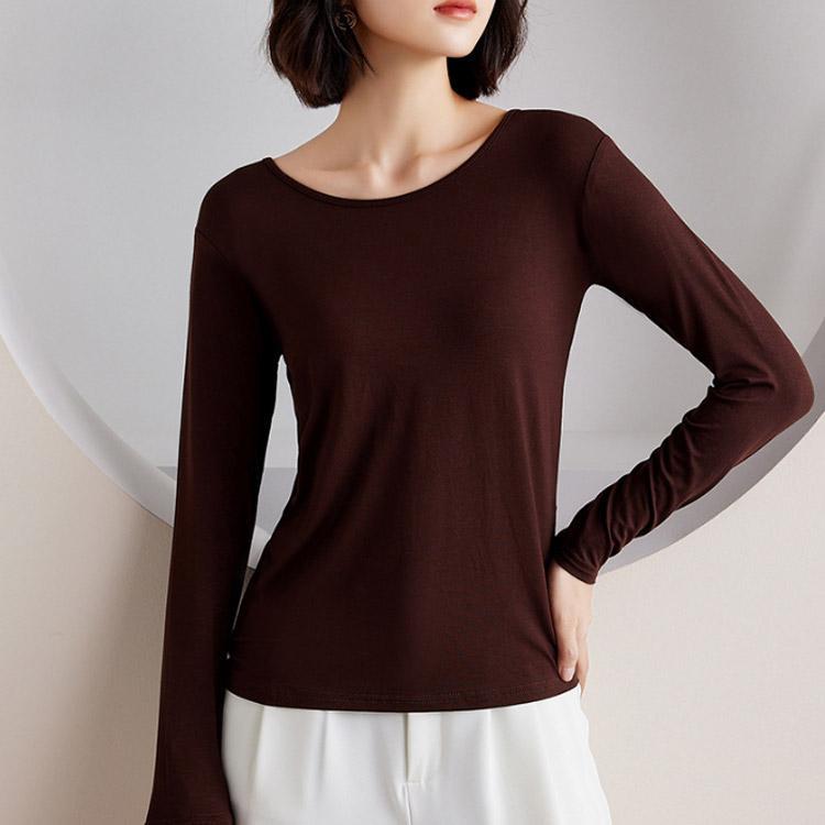 インナー 秋冬 ロングTシャツ トップス レディース 長袖 カットソー クルーネック ...