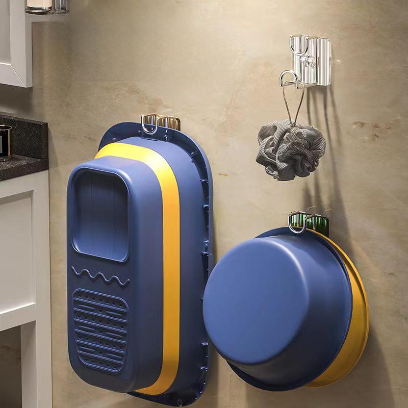 洗面器フック ウォールフック 壁面 収納 壁掛け 洗い桶 たらい 浴室 キッチン バス...