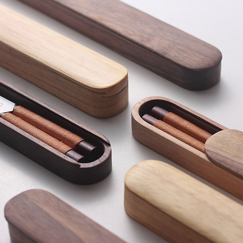 木のお箸 箸箱 セット 細身デザイン フタ式 スライド式 茶 白木 全3種 箸箱25cm 箸21cm おしゃれ 正月 ..