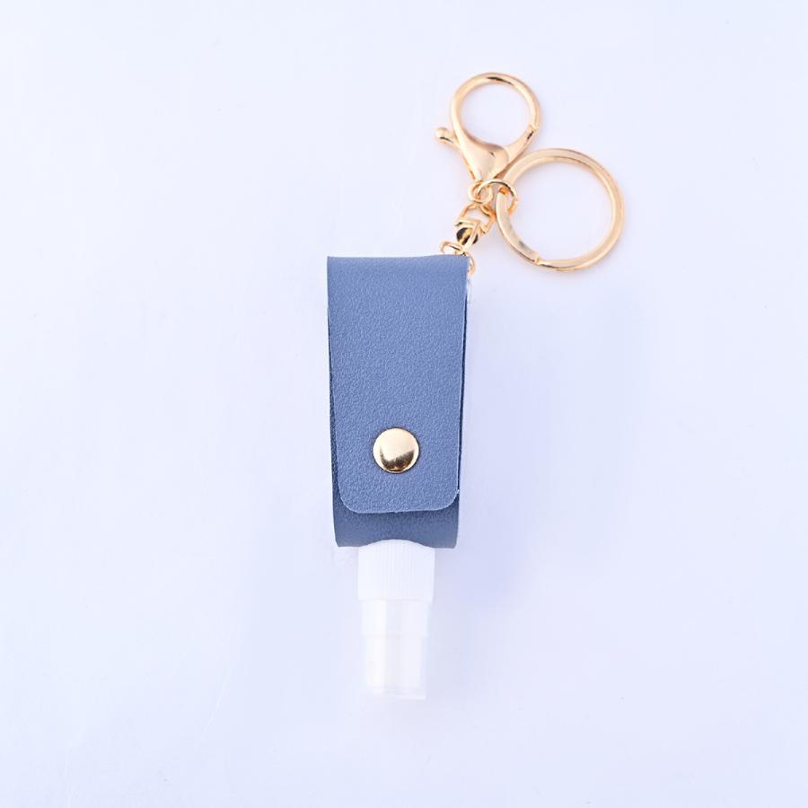 ミントモードのアトマイザー スプレーボトル 単品 1個 T型 カラビナ付き キーホルダー キーリング レザー調 詰め替え容器 霧吹き ハンディ 消毒 香水｜アングル2