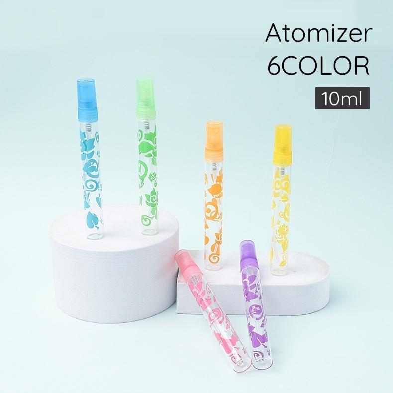 アトマイザー 詰め替え容器 スプレー ボトル 10ml クリア 香水 薔薇 バラ フラワー 花 持ち運び お出かけ 旅行 整理 収納 少量 入れ物