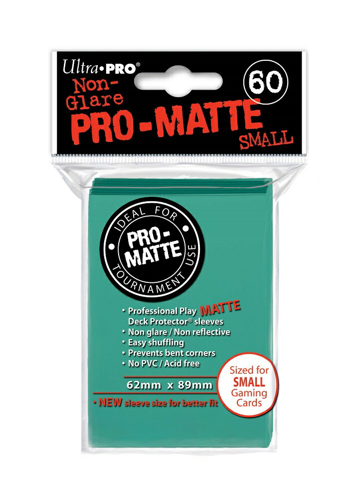 Ultra・PRO 小型サイズカード用 デッキプロテクタースリーブ PRO-MATTE アクア[60枚入り]