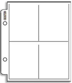 Ultra・PRO ミニアルバム用 4ポケットプラチナムページ(通常サイズカードサイズ対応)[100枚入り]