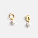 ピアス パール シンプル 大きめ 大ぶり ぶら下がり プレート(レディースピアス アクセサリー 大人 ゴールド おしゃれ ゴージャス プレゼント 誕生日 記念日 クリスマス バレンタイン ホワイトデー)