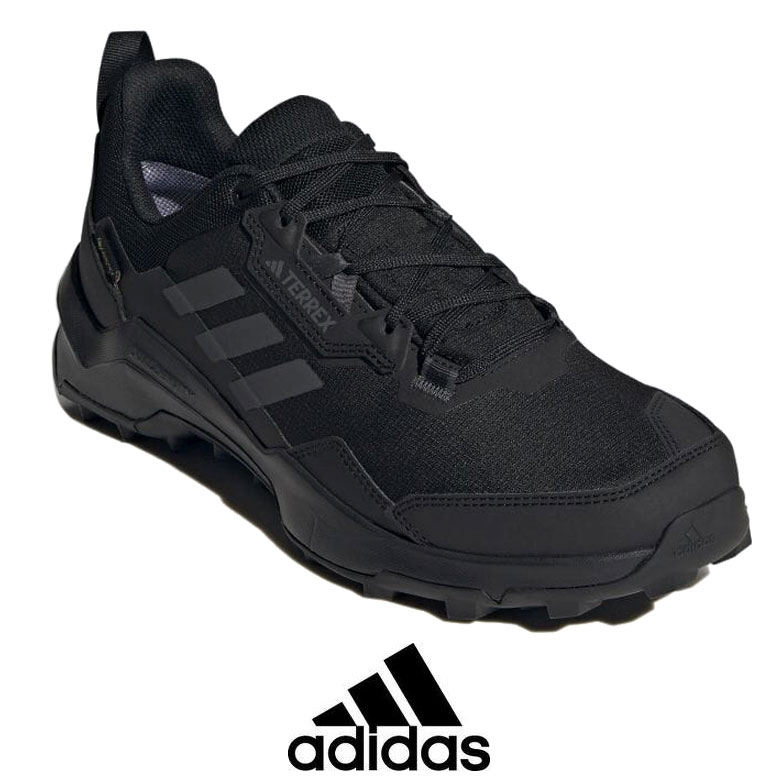 adidas アディダス メンズ ブラック TERREX AX4 GTX HP7395 ローカット トレッキングシューズ 完全防水 ゴアテックス GORE-TEX 防水スニーカー コアブラック/カーボン/グレーフォー